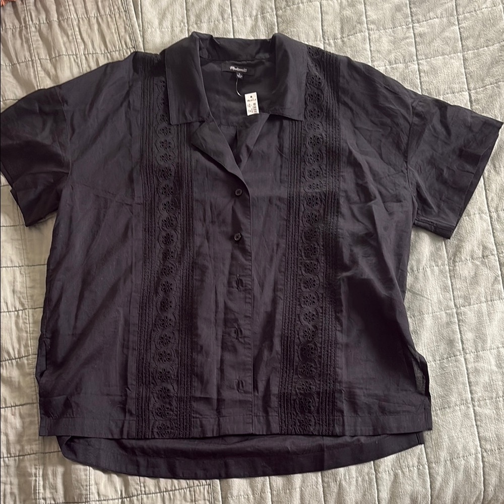 Madewell Black Button Down Shirt